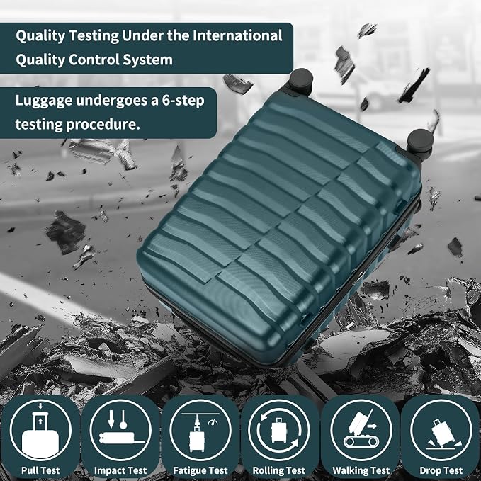 5-Piece Luggage Set, Lightweight ABS+PC Hard Shell Suitcase - Image 3