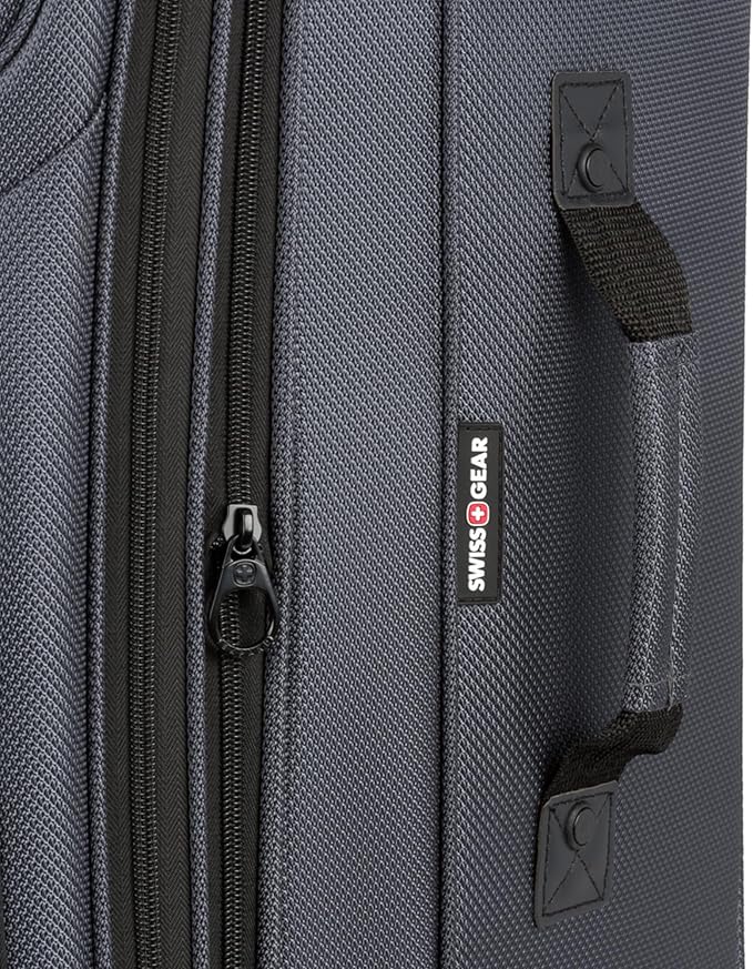 SwissGear Sion Softside Expandable Luggage, Dark Grey, 3-Piece Set - Image 10