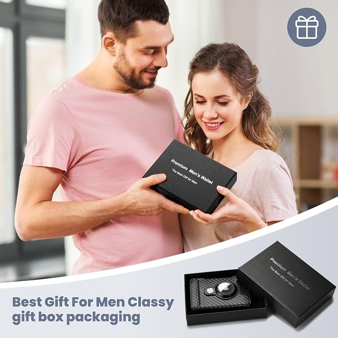 AirTag Wallet for Men, RFID Blocking Slim Mens Wallet - Image 7