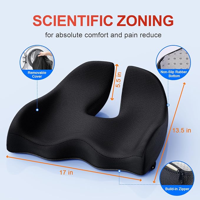 Benazcap Seat Cushion Office Chair Cushions Butt Pillow - Image 5