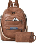 Backpack Purse for Women Laptop Backpack, Leather Travel Backpack Shoulder Bag by LATMAP