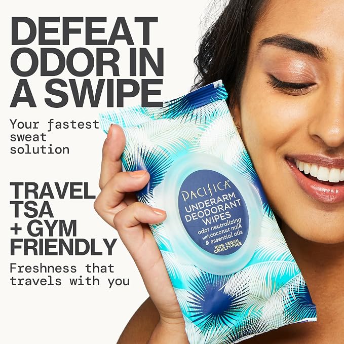 Pacifica Beauty Coconut Milk & Essential Oils Underarm Deodorant Wipes - Image 2