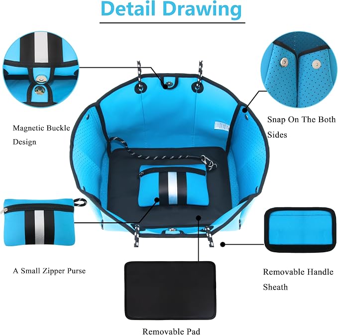 QOGiR Neoprene Multipurpose Beach Bag Tote - Image 3