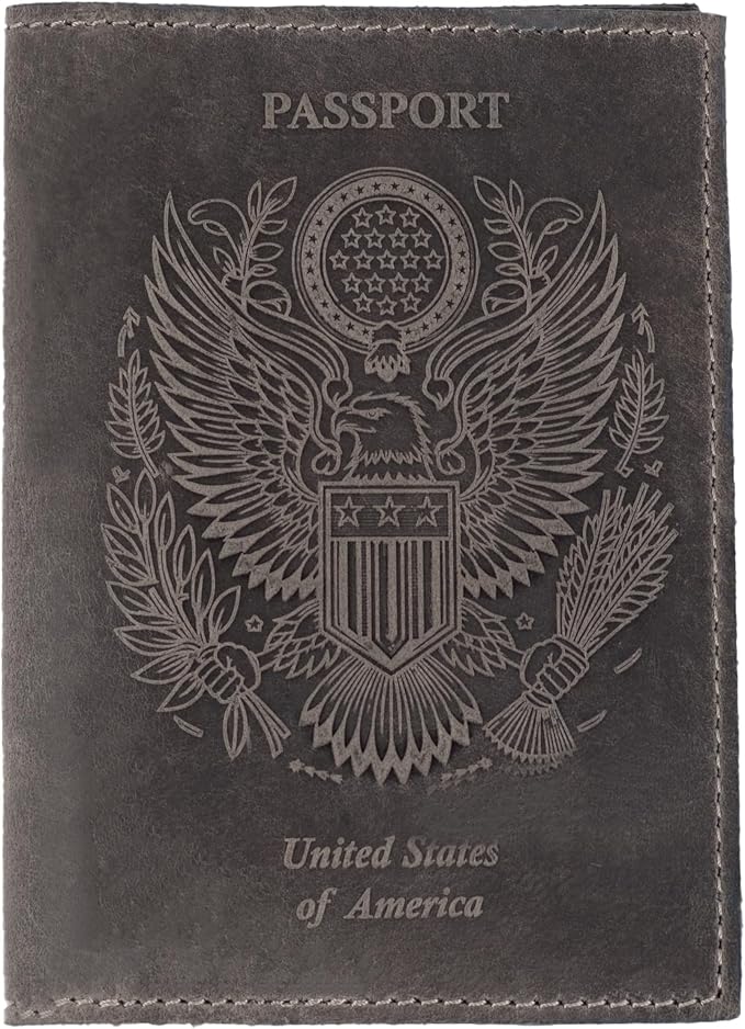 LEATHER VILLAGE Leather Passport Holder Cover – Travel Wallet by LeatherVillage