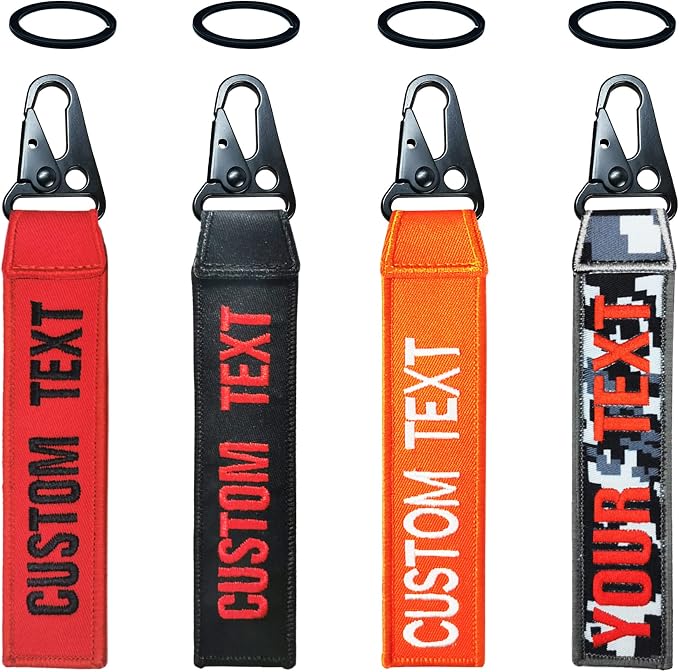 Custom Luggage Tags, Custom Personalized Luggage tag Name, Embroidery Key Ring by Unknown