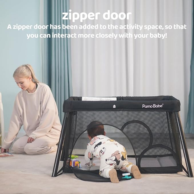 Pamo Babe Travel Crib Lightweight Playpen Baby Playard - Image 5