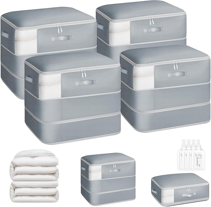 DIMJ Comforter Storage Bag - 110L Large Capacity Ultra Space Saving Self by DiMJ