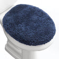 Microfiber Elongated Toilet Seat Cover 19.5"x 15" Machine Washable Solid Toilet by Baahrnom
