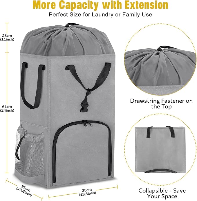 Laundry Bag Backpack Extra Large, 110L Laundry Backpack Heavy Duty - Image 2