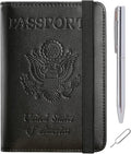 Passport Holder Cover Wallet Travel Essentials RFID Blocking Leather Card Case by PASCACOO