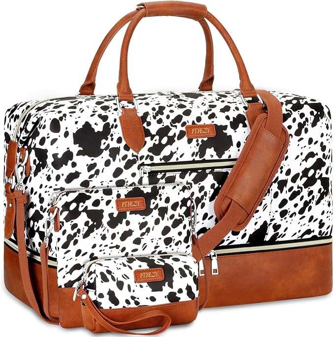 Weekender Bag for Women, Travel Duffel Bag Carry On Overnight Bag by ITIEZY