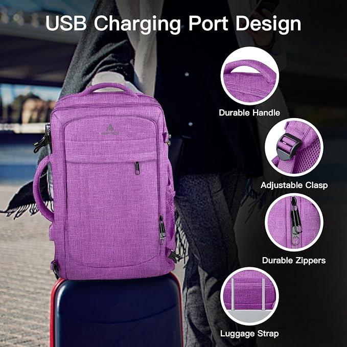 60L Carry On Backpack, Extra Large Laptop Backpack, Big Capacity Travel Backpack - Image 8