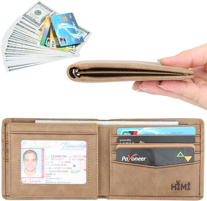 Wallet for Men-Genuine Leather RFID Blocking Bifold Stylish Wallet - Image 2
