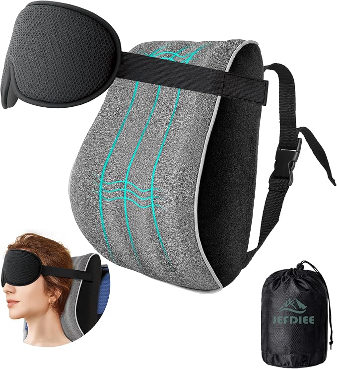 JefDiee Travel Pillows for Airplanes, Travel Pillow by JEFDIEE