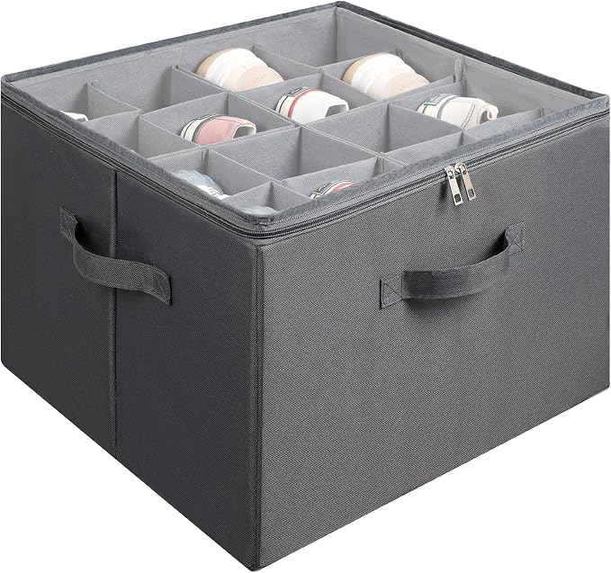 Shoe Organizer for Closet, Foldable Shoe Storage Bins by Unknown
