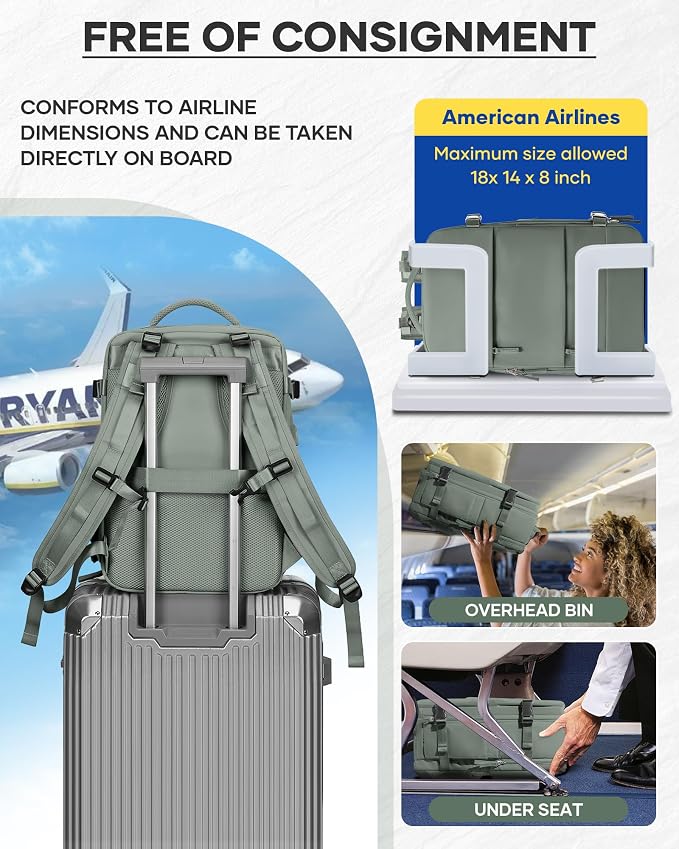 Vacuum Backpack With Vacuum Compression, Expanded Travel Laptop Backpacks - Image 8