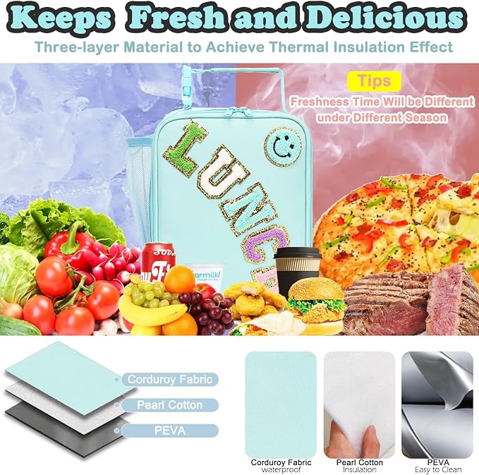 FlowFly Lunch box Insulated Soft Bag Mini Cooler Back to School Thermal Meal - Image 6