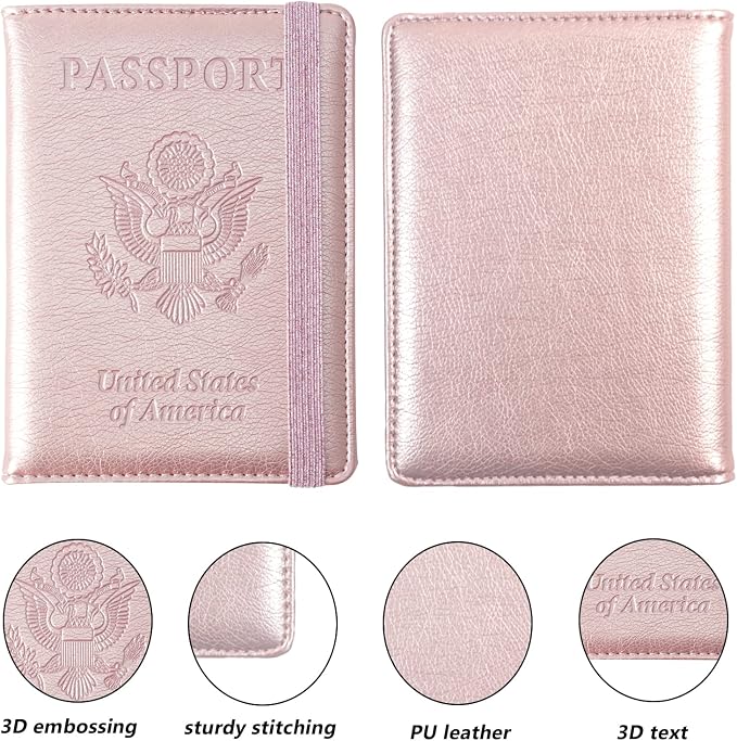 Eoehro Passport and Vaccine Card Holder, Passport Holder Vaccine Card Slot - Image 4