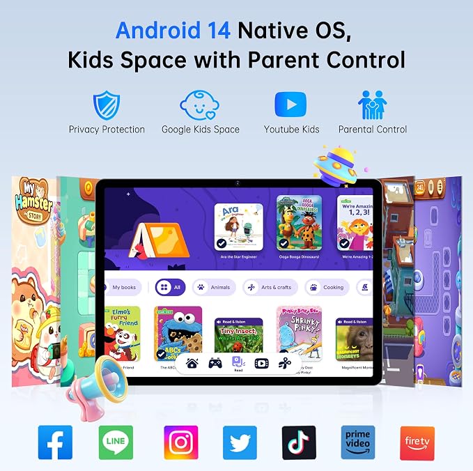 HAOVM Android 14 Tablet 10.1 Inch, 4G SIM Unlocked, Quad-Core CPU 2.0GHz - Image 7