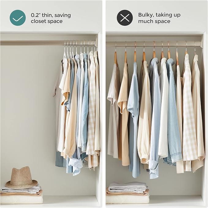 SONGMICS Clothes Hangers, Space-Saving, 0.2 Inches Thick, 17.7 Inches Wide - Image 8