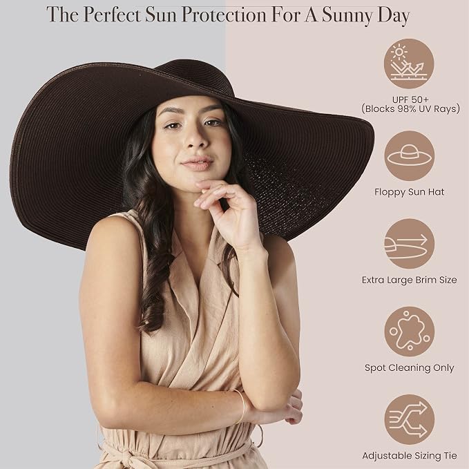 San Diego Hat Company Women's Ultrabraid X-Large Brim Hat, Adjustable Sun Hat - Image 7