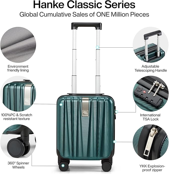 Hanke 14 Inch Underseat Carry On Luggage - Image 3
