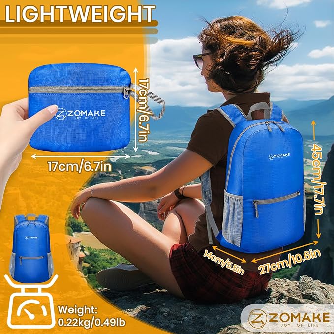 ZOMAKE Ultra Lightweight Hiking Backpack 20L - Image 2