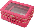 Aveniee XL Clear Makeup Organizer, Double Layer Travel Cosmetic Case by Aveniee