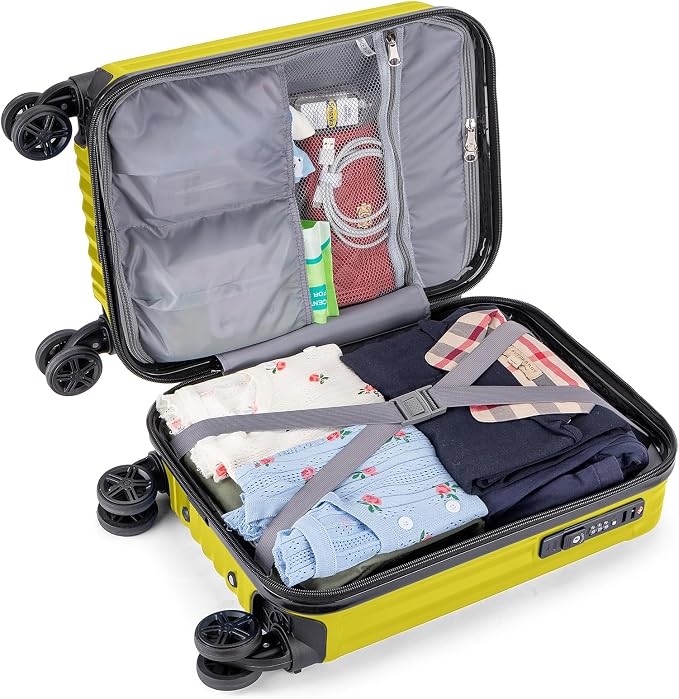 Personal Item Suitcase 18x14x8 Inches Hardside Built In TSA Lock & USB Port - Image 4