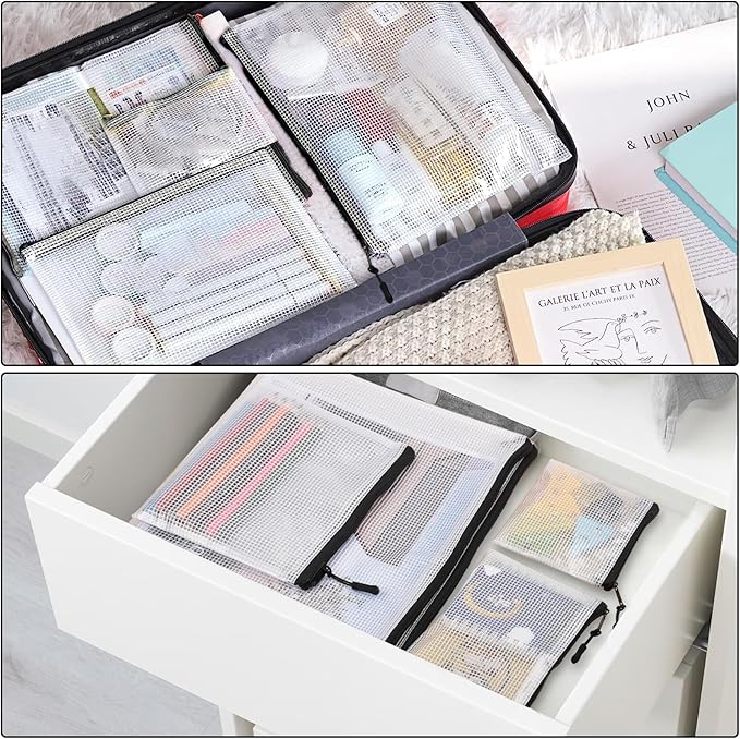 20pcs Multisize Mesh Zipper Pouch, Waterproof Bags - Image 4