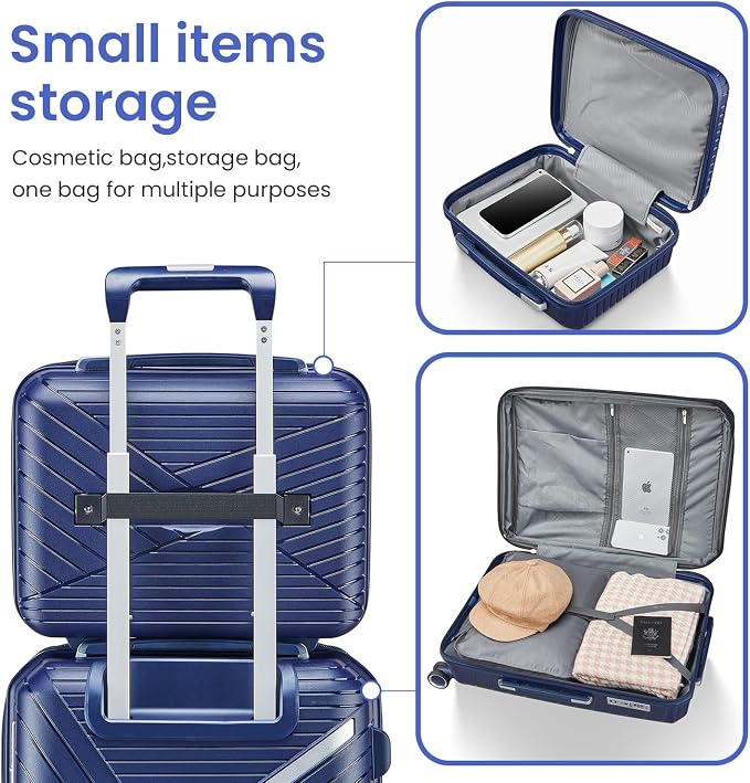 Campfun Luggage 4 Piece Sets, Expandable Carry On Luggage Set Hardshell PP - Image 4