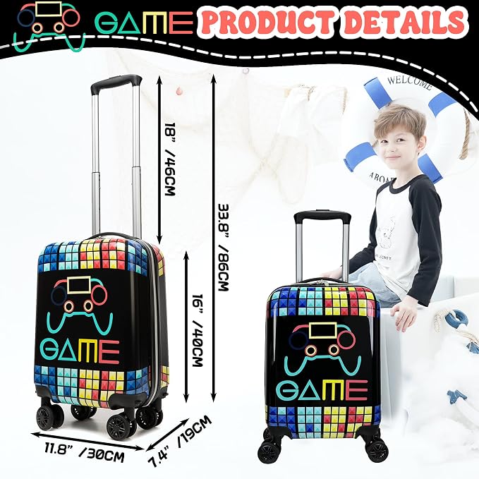 Kids Suitcase Set for Boys Hardside Luggage - Image 2