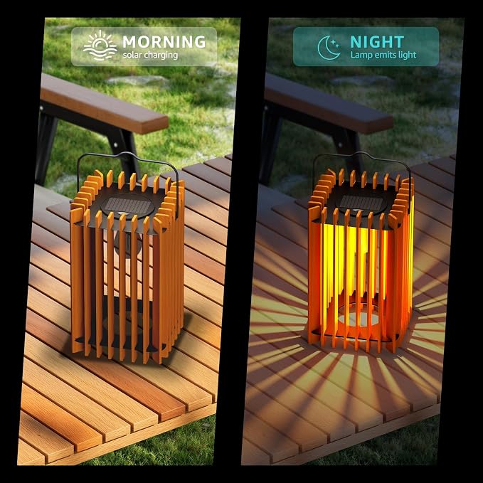 2 Set Solar Lantern Outdoor LED Hanging Solar Lantern - Image 2