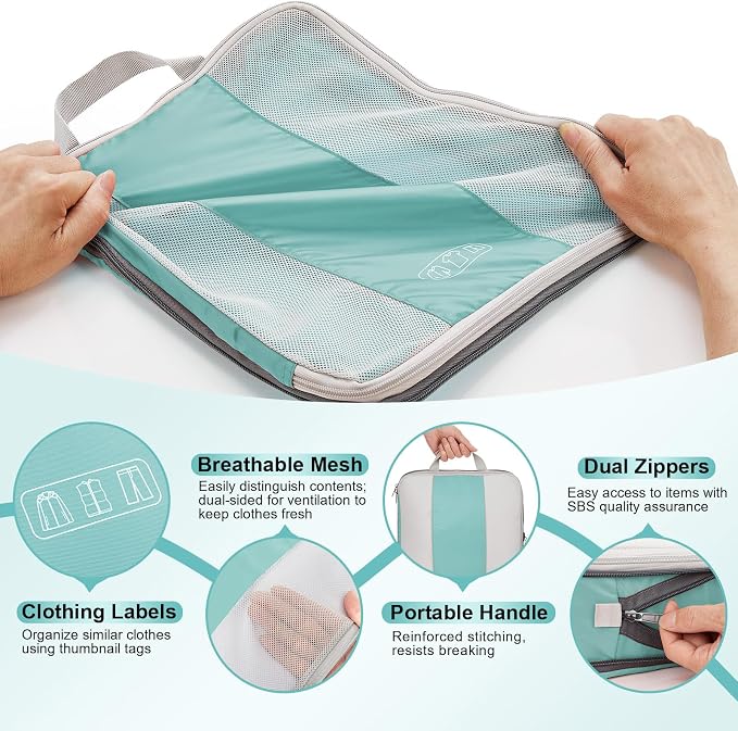 8 Set Compression Packing Cubes - Image 6