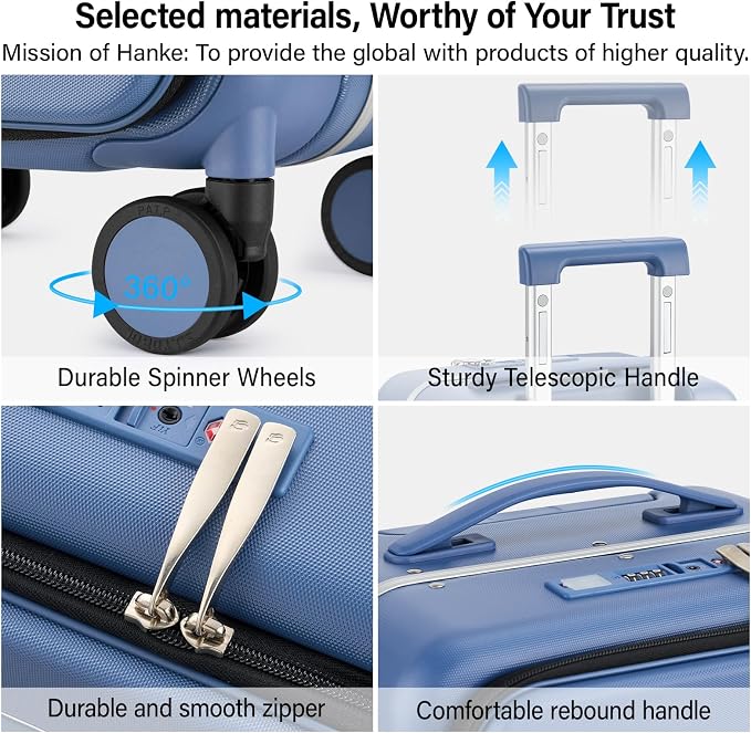Hanke 20 Inch Carry On Luggage - Image 9