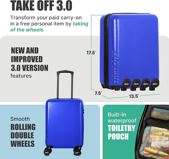 Take OFF Luggage Personal Item 3.0 – 18x14x8 Underseat Carry On - Image 2