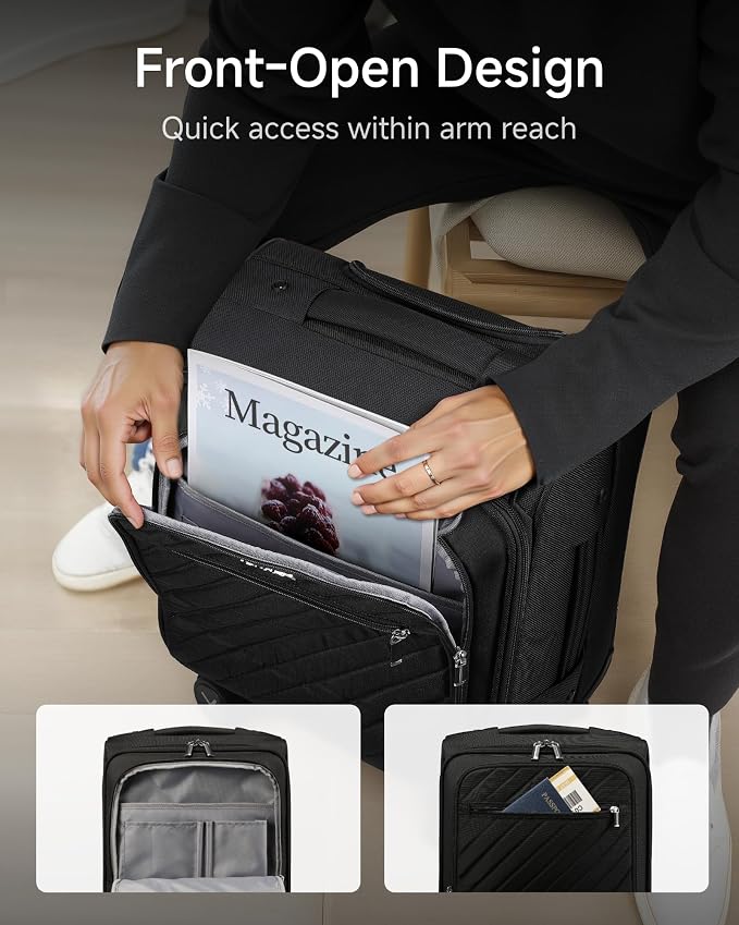 LUGGEX Carry On Luggage with Spinner Wheels - Image 4