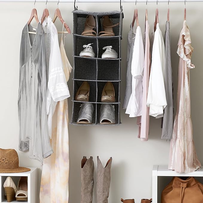 Household Essentials 10 Pocket Hanging Shoe Closet Organizer - Image 2