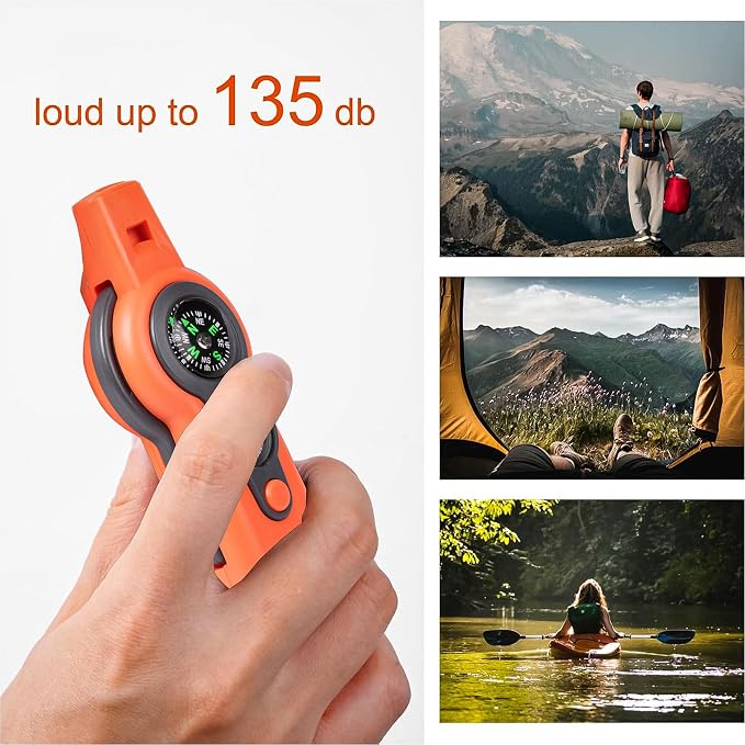 Emergency Survival Function Whistle, Outdoor Multifunctional Tool Safety Whistle - Image 6