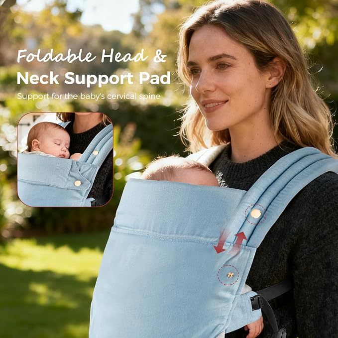 Baby Carrier Newborn to Toddler- Ergonomic, Cozy and Lightweight Infant Carrier - Image 6