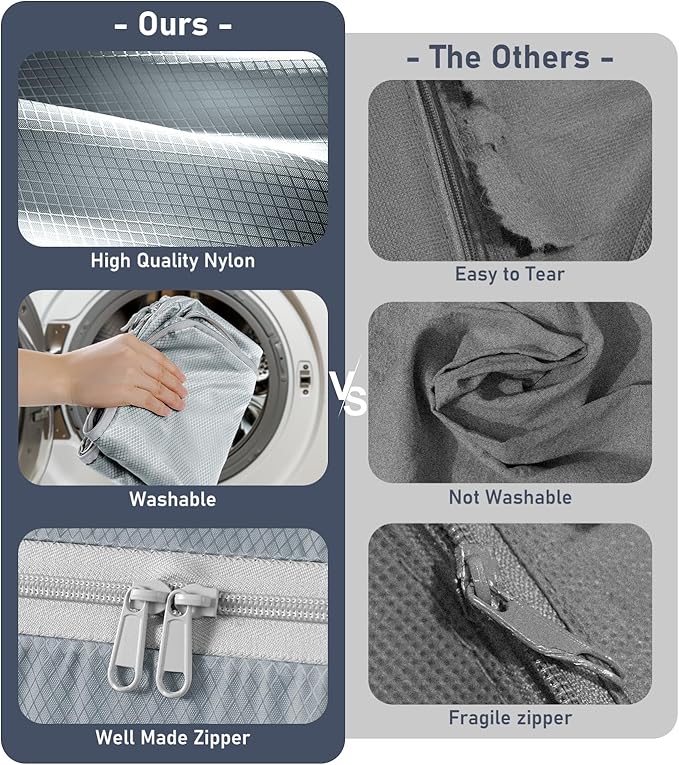 DIMJ Comforter Storage Bag - 100L Large Capacity Blanket Storage Compression - Image 5