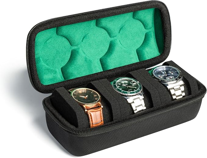 Hard Watch Travel Case, 3 slots Watch Roll Case Storage and Organizer - Image 7
