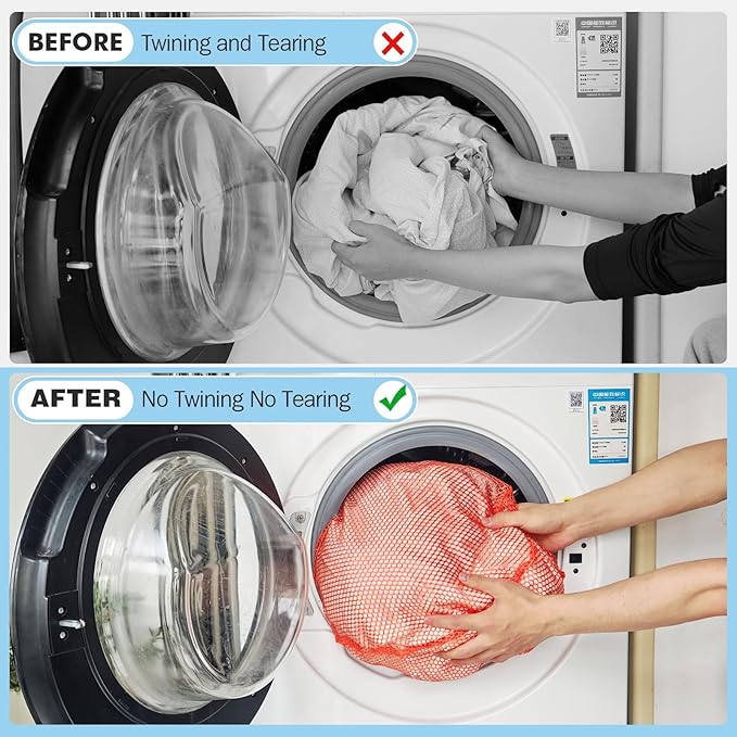 3Pcs Mesh Laundry Bags Washing Machine Mesh Wash Bags Jumbo - Image 2