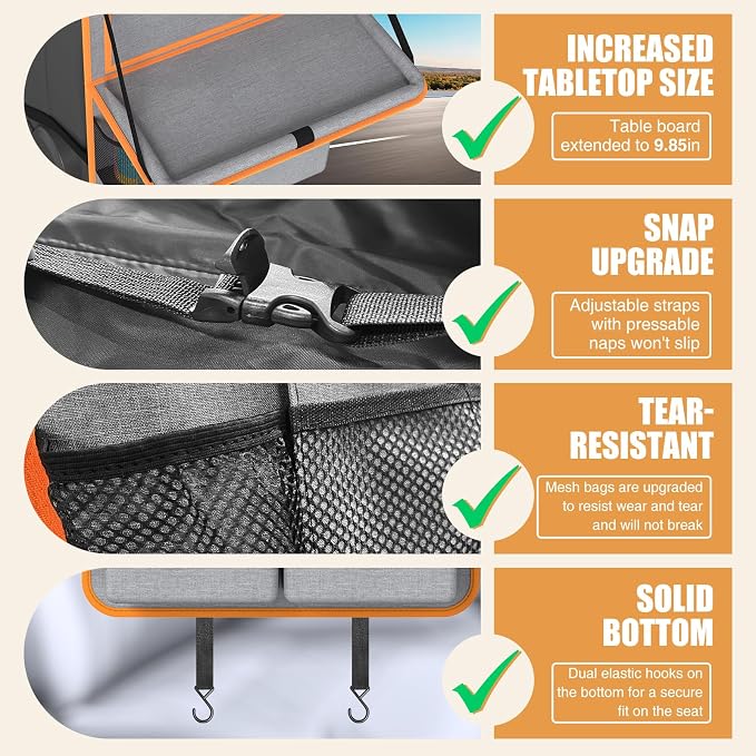 Car Backseat Organizer with Tablet Holder, 11 Storage Pockets with Foldable - Image 5