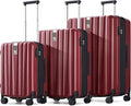 Hanke Expandable Hardshell Luggage Sets 3 piece Carry On Luggage by Hanke