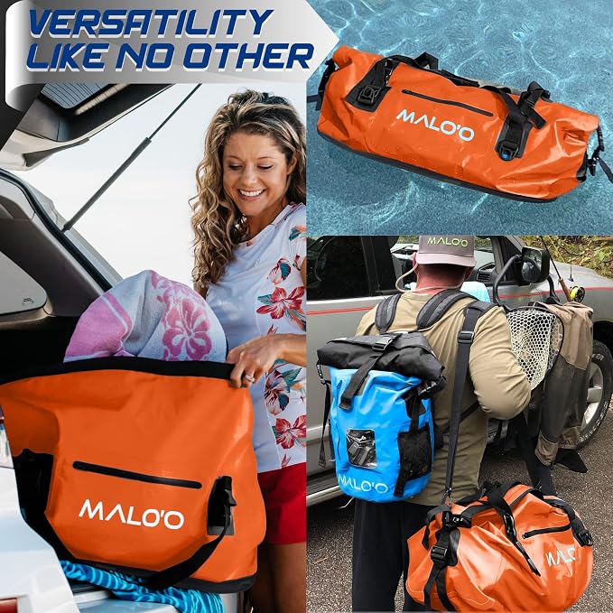 Malo'o Waterproof Dry Bag Duffel 40L/60L/100L, Roll Top Duffel Keeps Gear Dry - Image 8
