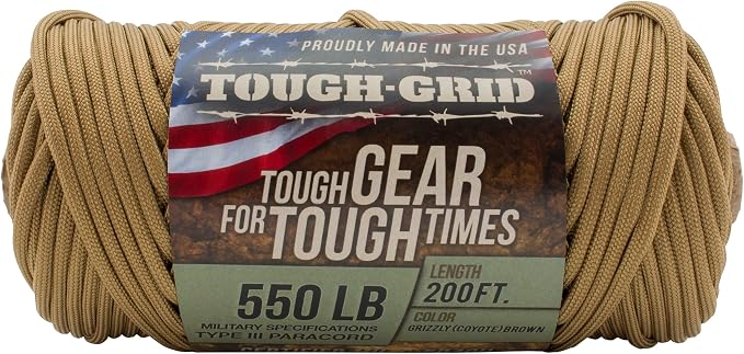 TOUGH-GRID 550 Paracord Rope Nylon Parachute Cord, Made in USA Survival Kit - Image 3