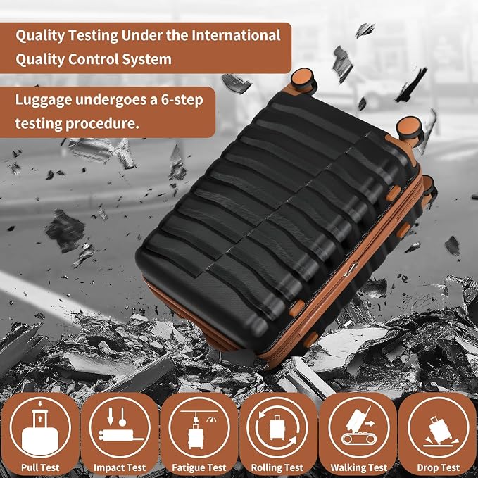 5-Piece Luggage Set, Lightweight ABS+PC Hard Shell Suitcase - Image 3