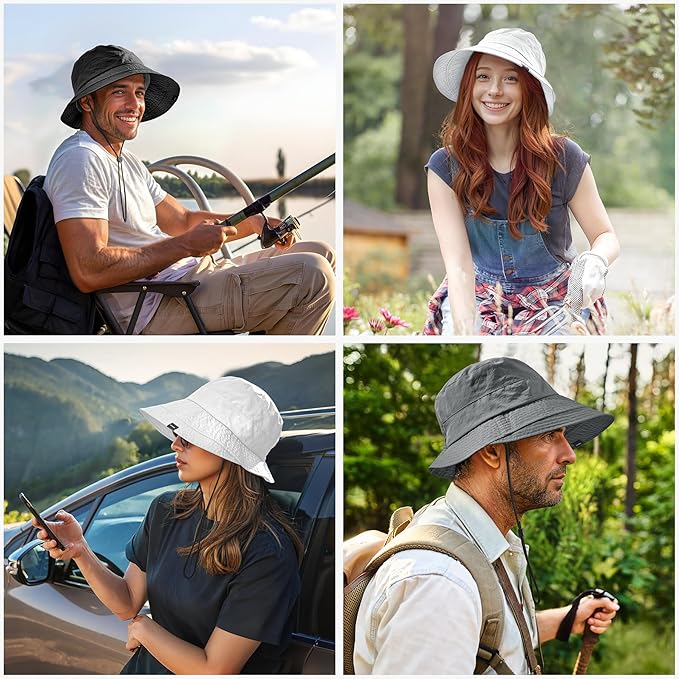 Sukeen Lightweight Bucket Hat for Women Quick-Dry Hiking Hat Packable Foldable - Image 6