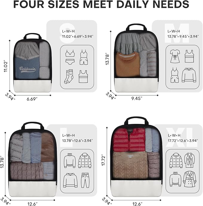 4 PCS Set Compression Packing Cubes - Image 2